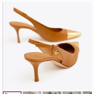 Tory Burch Penelope 65mm captoe slingback pump